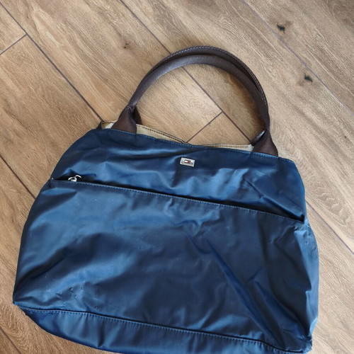 Tommy Hilfiger shoulder bag used, blue and brown