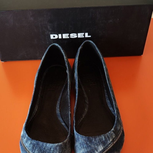 Diesel Falky denim indigo ballerinas size 40 used