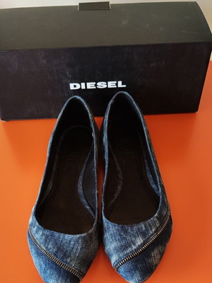 Diesel Falky denim indigo ballerinas size 40 used