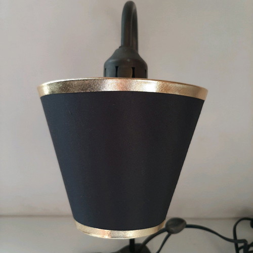 Bronze lamp used, 1970s with lampshade