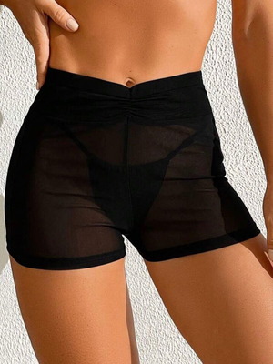 Beach short Shein black size S like new transparent