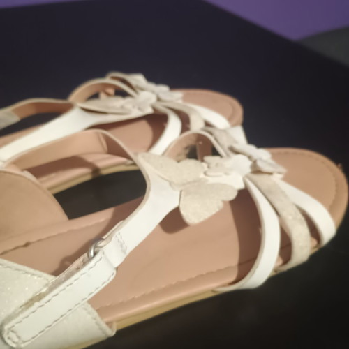 H&M girls' sandals size 33 used with glitter butterflies