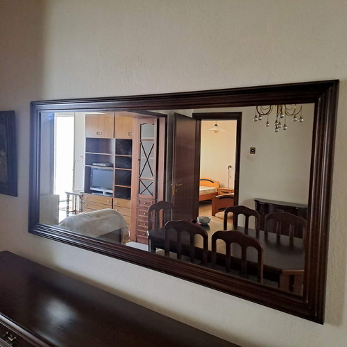 Sideboard with mirror like new, solid walnut wood