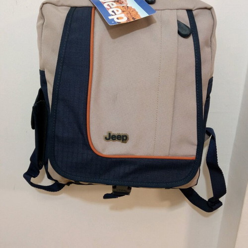 Jeep backpack bag new, beige and blue