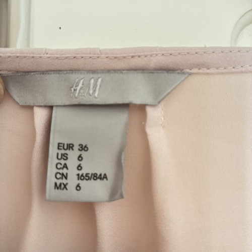 H&M Muted Light Pink Sheer Blouse Top Size S like new