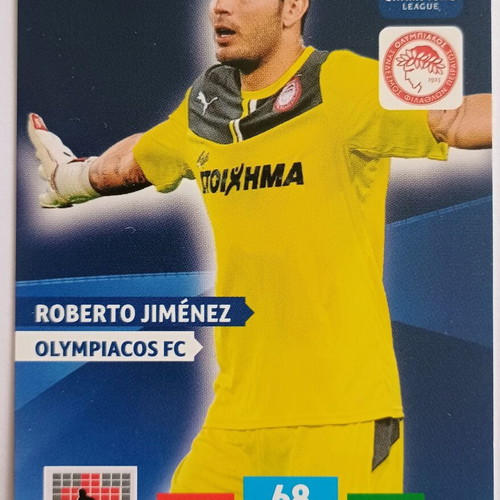 Roberto Jiménez Olympiacos collectible card Panini UEFA Champions League