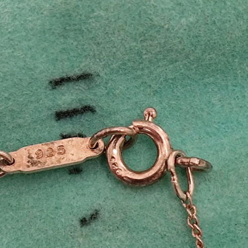 Tiffany&Co. 925 Silver Vintage Puffy Heart Necklace Like New