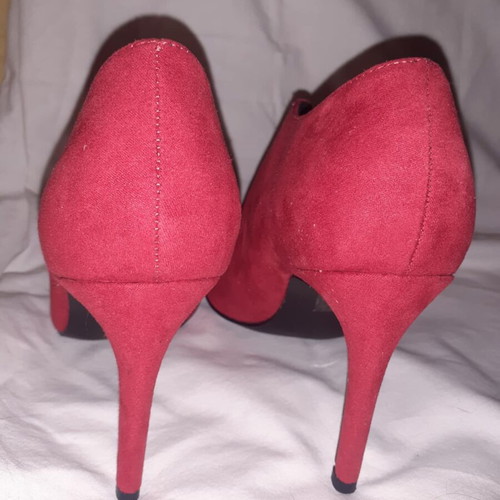 Red suede boots new, size 36, 12 cm heel