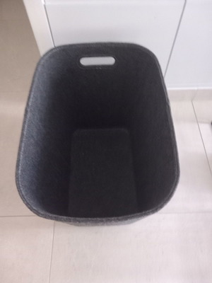 Felt large basket new, gray