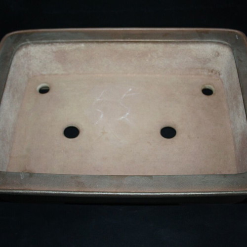 Japanese Tokoname Kisen flowerpot 44.5x33x11 cm used with crack