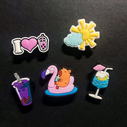 Summer time Vol4 Crocs Charms set brand new, pink, multicolor