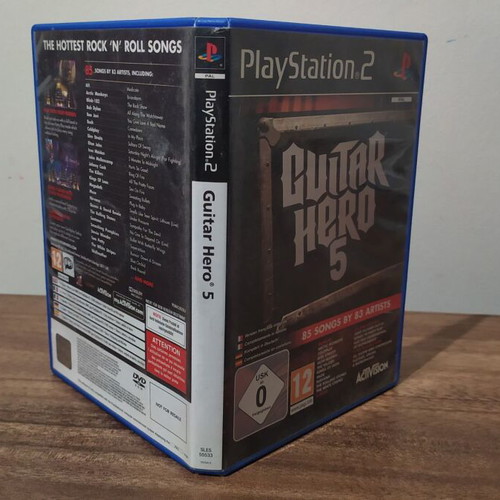 Guitar Hero 5 PS2 case used with manual without CD