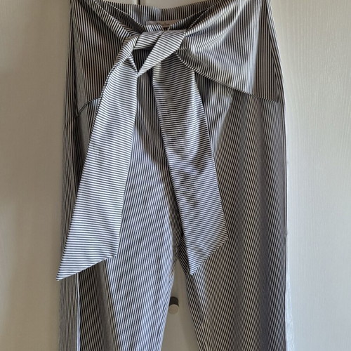 Helmi striped pants with built-in belt, like new