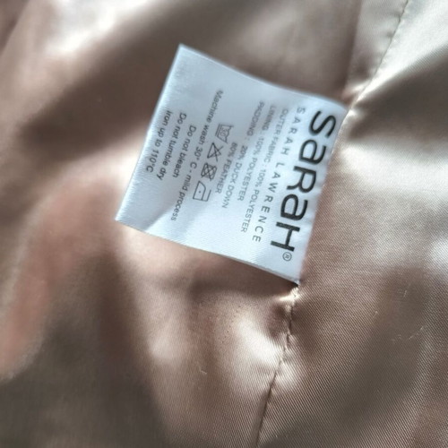 Sarah Lawrence down jacket like new, beige gold color, size S