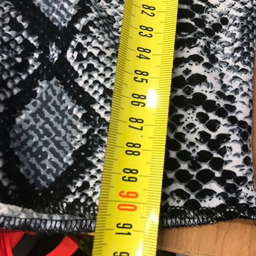 Black and white pants with snake pattern used
