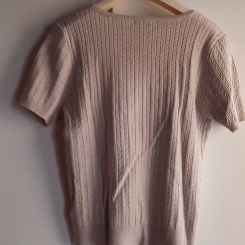 Short-sleeve blouse new, beige, size M, 50% viscose
