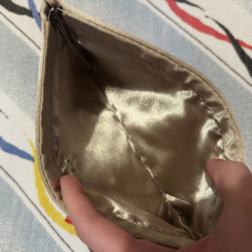 Helena Rubinstein gold clutch bag like new