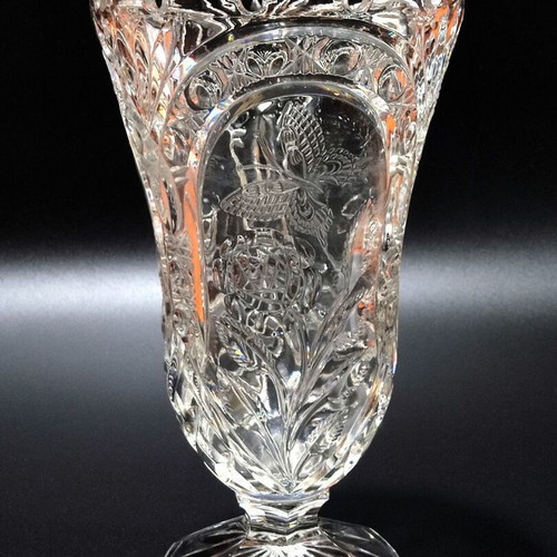 Cut Crystal Vase 30cm used with butterfly designs