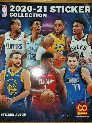 NBA Basketball 2020-2021 άλμπουμ σαν καινούργιο με 476/500 αυτοκόλλητα