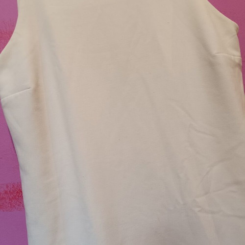 Miss Russel cocktail dress size L like new, white, lined, fitted with zipper