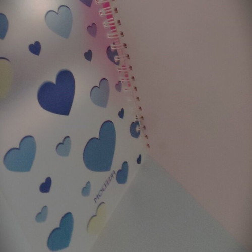 Freedom Hearts Spiral Notebook new, blue cover, 3 subjects 96 sheets