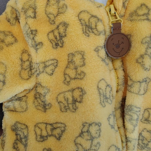 Winnie the Pooh Baby Romper like new with hood