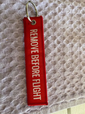 Keychain like new, red