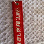 Keychain like new, red