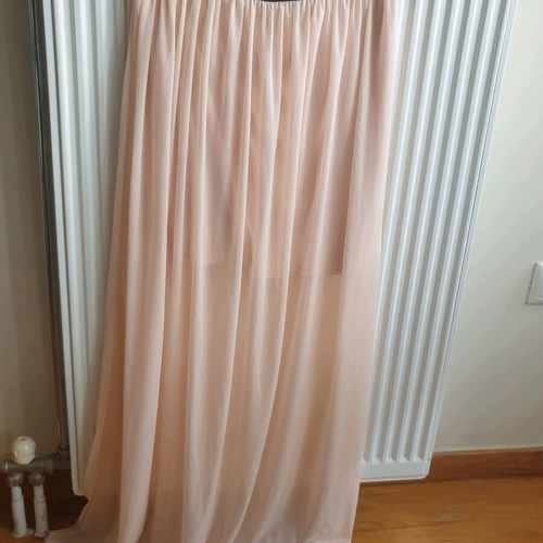 Maxi skirt like new, soft pink with elastic waist