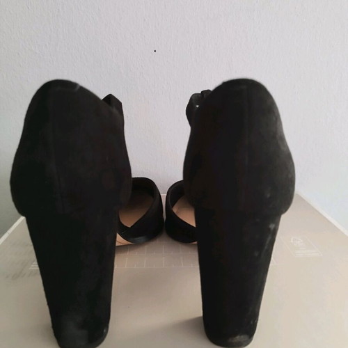 Clarks suede black pumps used, size 39.5