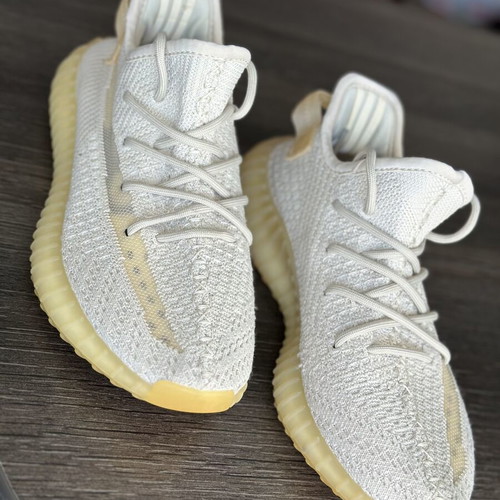 Yeezy women's sneakers size 38, beige-white