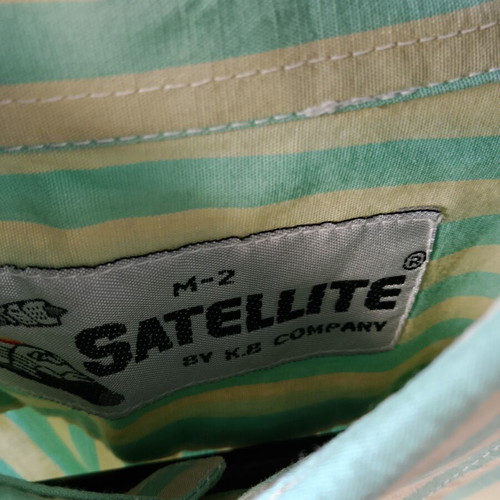 Vintage Satellite men's shirt M-L striped 100% cotton, like new