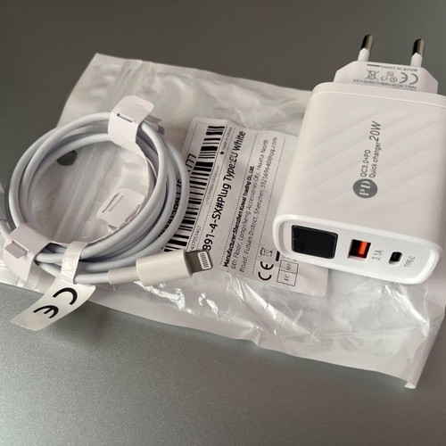 20W Charger set new with Lightning to USB-C cable for iPhone