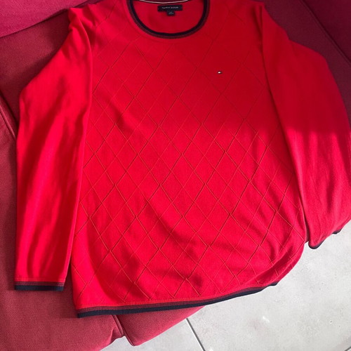Tommy Hilfiger cotton blouse like new, blue and red, size small-medium