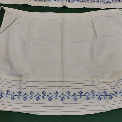 Kitchen aprons used, pack of 3, 1960s with age stains