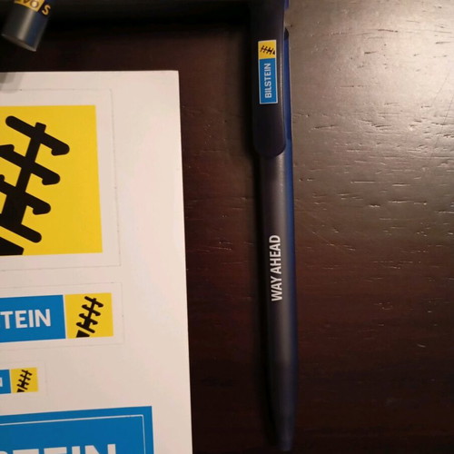Bilstein promotional set new with keychain, stickers and pen