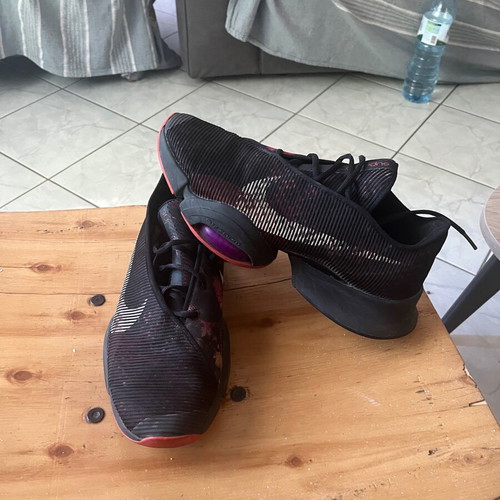 Nike Air Max Zoom sneakers, black and red