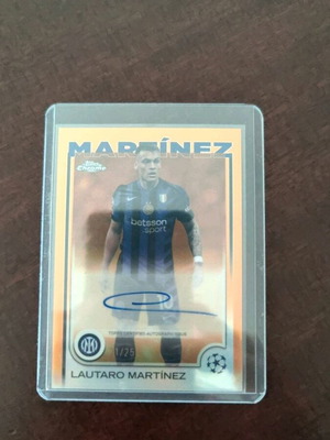 Topps Chrome 2024/25 αυτόγραφη ποδοσφαιρική κάρτα Lautaro Martínez 21/25