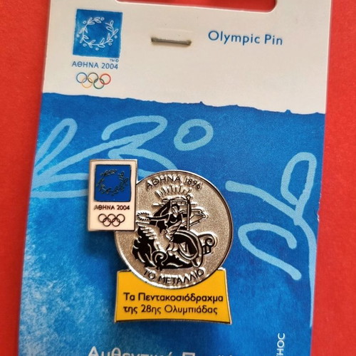 Pins Athens 2004 series Ta Pentakosiodrachma new, set of 7