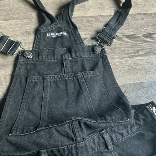 Denim playsuit shorts black Pull & Bear like new