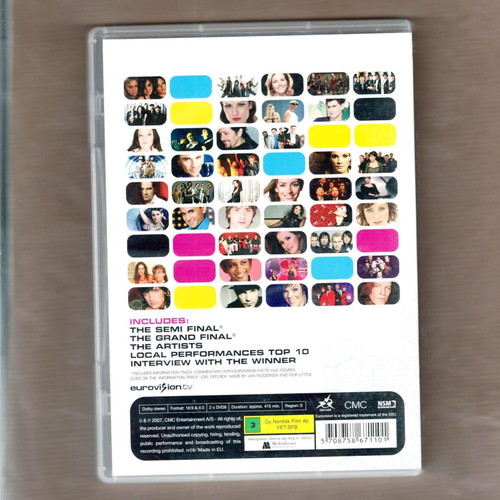 Eurovision Song Contest Helsinki 2007 2DVD like new, pop