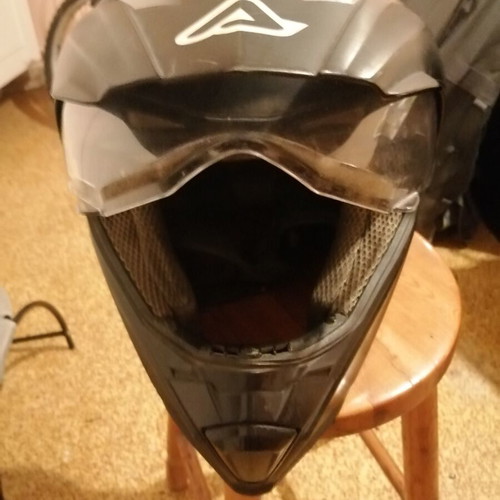 Acerbis Moto helmet used, black motocross design