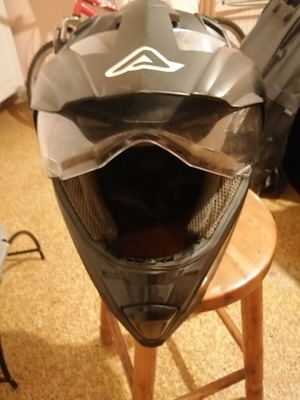 Κράνος Acerbis Moto μεταχειρισμένο, μαύρος σχεδιασμός για motocross