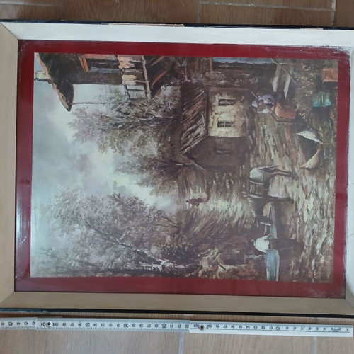 Vintage framed painting used