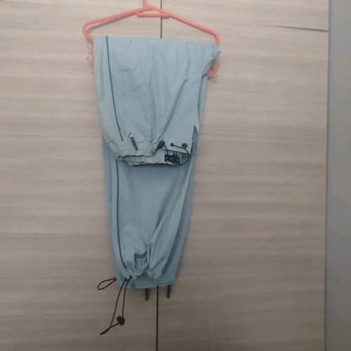 Pants with elastic waist and cuffs like new, turquoise, XXL