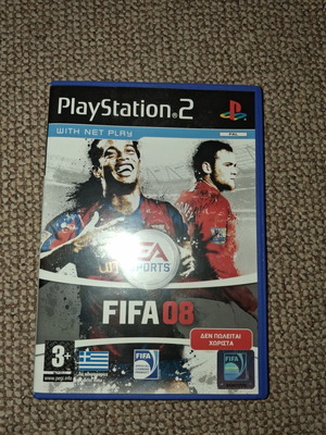 FIFA 08 Playstation 2 game used, Greek edition