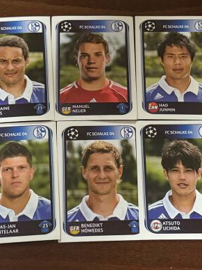 Αυτοκόλλητα Schalke 2010-2011 Champions League σαν καινούργια, πακέτο