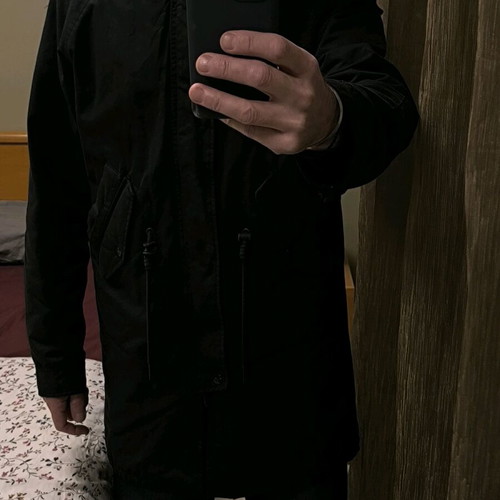 Lee men's parka size M black like new