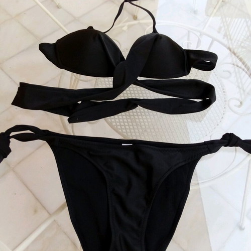 Women's bikini swimsuit new, size large, black