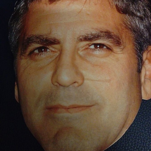 Collectible paper mask George Clooney like new
